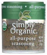 Simply Organic All-Purpose Seasoning, Certified Organic, Kosher, Mini Spices | 0.42 Ounce (Pack of 1)