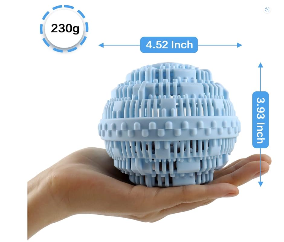 2pcs Laundry Ball - Natural Non-Chemical Detergent Laundry Balls for Washing Machine - Eco Friendly Wash Ball & Detergent Alternative for 2000