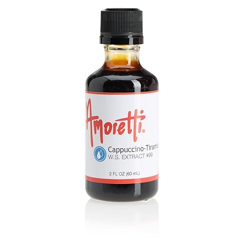 Amoretti - Cappuccino Tiramisu Extract Water Soluble 2 oz - Highly Concentrated & Perfect For Pastry, Savory, Brewing, and more, Preservative Free