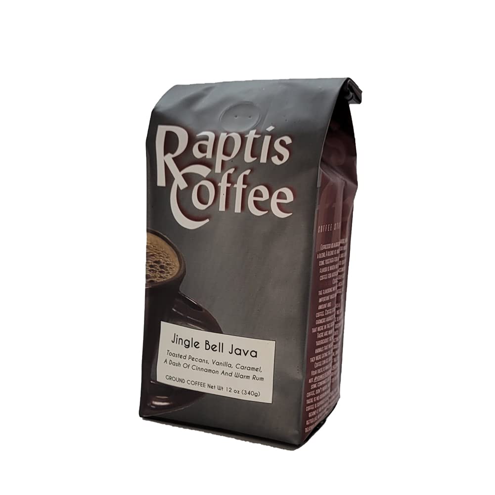 Raptis Coffee Roasters Jingle Bell Java Ground Coffee 12oz bag