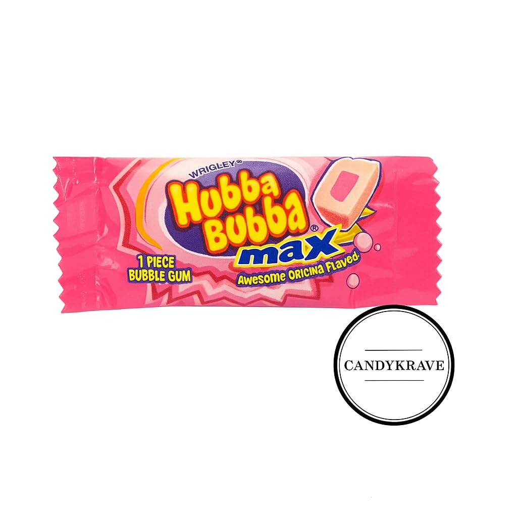 Hubba Bubba Bubble Gum Max - Original Flavor - Valentines Edition - Sweet & Chewy - Individually Wrapped Fruity Bubble Gum for Valentines Day