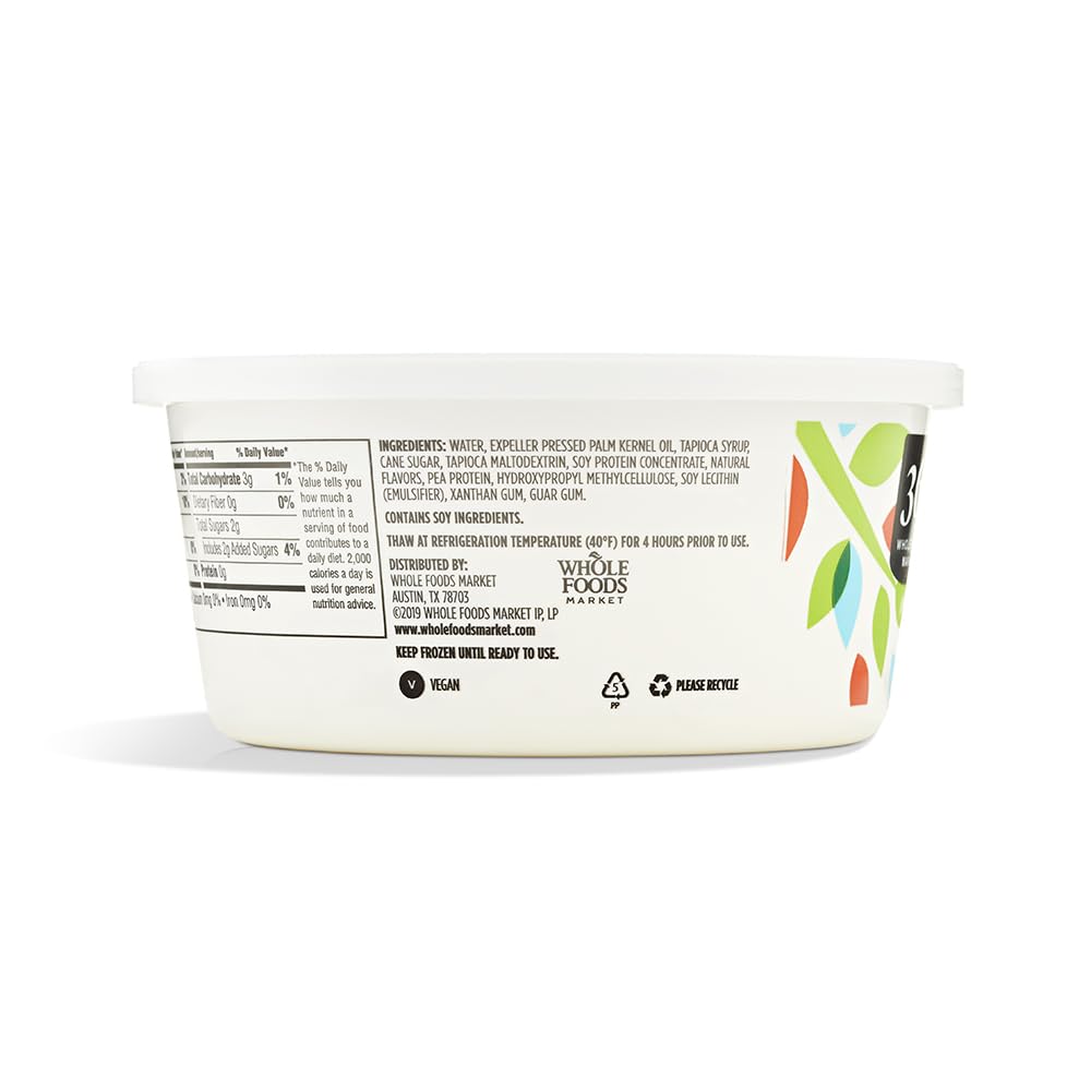 365 By Whole Foods Market, Whipped Topping, Plant Based Non-Dairy, 10 Ounce