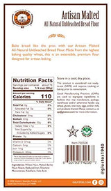 Giusto's Vita-Grain All-Natural Artisan Malted Unbleached Bread Flour, 5lb Bag