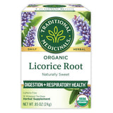 Traditional Medicinals Tea, Organic Licorice Root, Soothes the Digestive Tract & Promotes Respiratory Health - Kosher, Non-GMO, Caffeine-Free - 16 Tea