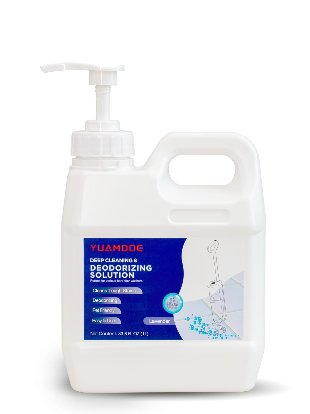 Yuamdoe Deep Cleaning & Deodorizing Solution, 33.8FL OZ/1L, Designed for Tineco, Compatible with Floor One Series & Floor Series (EXCEPT S5 Steam/S7