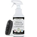 Final Touch AllStone Countertop Cleaner - Plant-Based Stone Safe Cleaning Spray with Scrub Brush - Daily Use Cleaner for Granite, Quartz, Marble