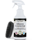 Final Touch AllStone Countertop Cleaner - Plant-Based Stone Safe Cleaning Spray with Scrub Brush - Daily Use Cleaner for Granite, Quartz, Marble