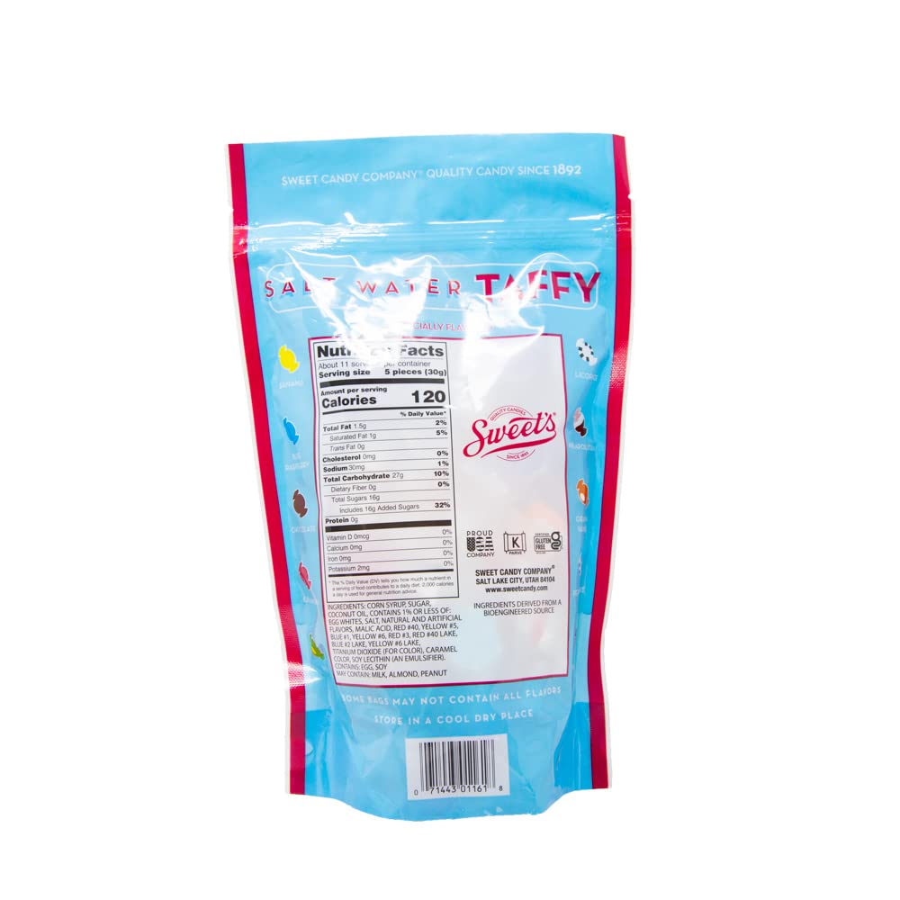 Sweets, Assorted Salt Water Taffy, 12 Ounce