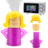 Abnaok Angry Mom Microwave Cleaner and Chilly Mama Fridge Deodoriser 2PCS Easily Clean in Minutes for Home or Office with English Manual