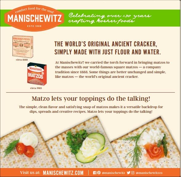 Manischewitz Matzos, Egg & Onion, 10 oz