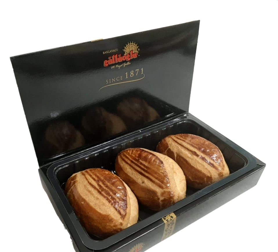 Gulluoglu Pogaca Bun filled with Cheese, 6 pieces, daily fresh shipment from Istanbul/Turkey