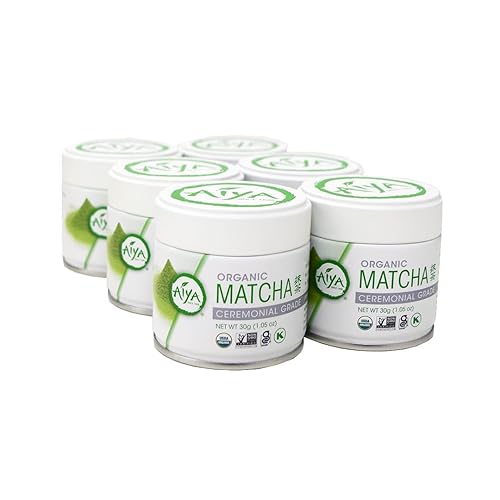 Aiya Organic Ceremonial Grade Matcha Powder - Premium Matcha Ceremonial Grade, Vibrant Jade Green Color, Mild Natural Sweetness, Japanese Tea