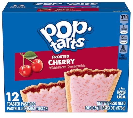 Pop Tarts Toaster Pastries, Frosted Cherry, Frosted Strawberry, and Frosted Blueberry, 20 Ounce (Pack of 3) - with Two Make Your Day Lollipops