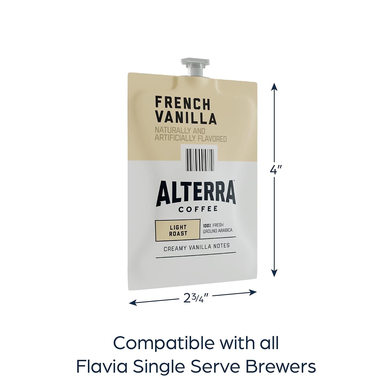 Alterra, MDKA183, French Vanilla Flavored Coffee, 100 / Carton