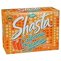 Shasta Orange Creme Soda, California Dreamin, 12 Oz Can (Pack of 12)