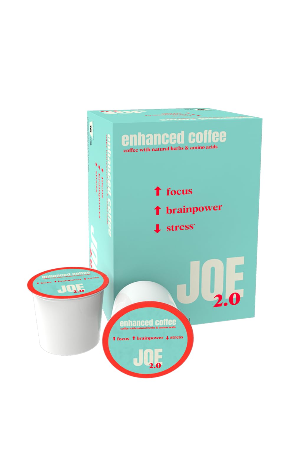 Joe 2.0 Nootropic Coffee Pods - Organic Medium Roast with Lion’s Mane, Ashwagandha, L-Tyrosine & L-Theanine | Focus, Brainpower & Stress Support |