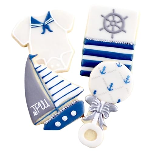 ½ Dz. Nautical Baby Cookies! A Sailor of the 7 Seas! Baby Shower, Ocean Lovers, Birthday Party Theme Favors!