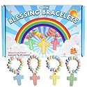 Cross Shaped Candy Bracelets, Individually Wrapped Edible Jewelry Treats, VBS or Sunday School Snacks, 24 Count, 10.16 Ounces