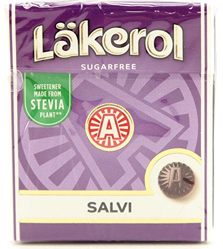 12-Pack Lakerol Licorice Sugar Free Pastilles Stevia (12-Pack Salvi)