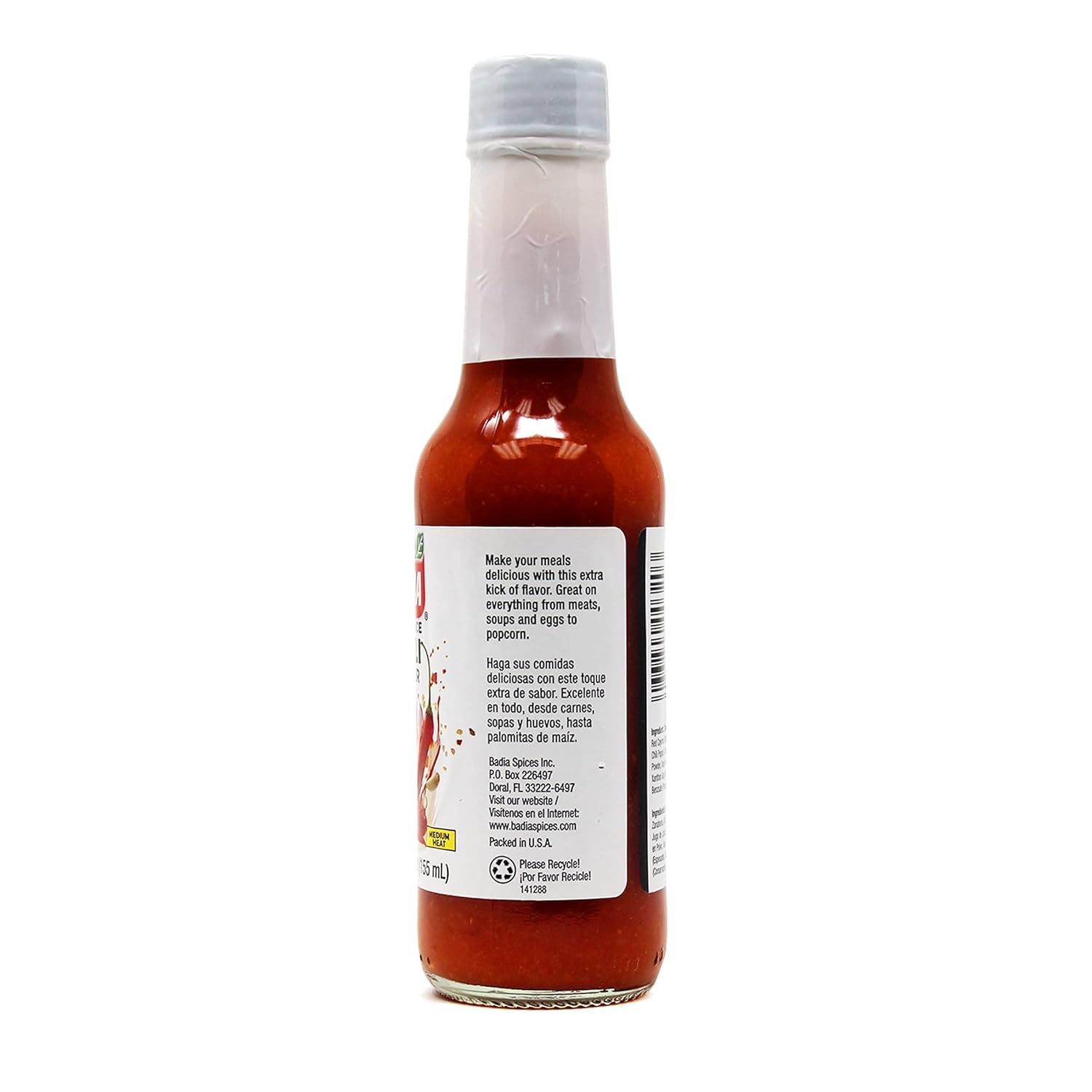 Badia Chili Pepper Hot Sauce, 5.2 fl oz (Pack of 12) - Classic Chili Peppers Sauce with Tangy Medium Heat, Perfect for Everyday Cooking