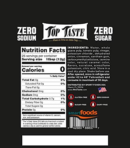 Mrs Taste Sugar Free Sauce, Zero Calories, Zero Sodium, Zero Sugar, High Fiber, Keto Friendly, Paleo Friendly, Condiments and Sauces (Top Taste