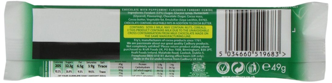 Frys Peppermint Cream Single, 49 g