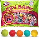 Cry Baby Extra Sour Bubble Gum, 12 OZ Bag of Individually Wrapped Gumballs 5 Mouth Puckering Flavors: Lemon, Cherry, Berry, Orange, and Apple, Perfect