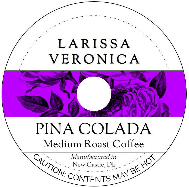 Pina Colada Medium Roast Coffee (Single Serve K-Cup Pods) (Gourmet, Naturally Flavored, Whole Coffee Beans) (12 pods, ZIN: 574104)