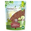 Food to Live Organic Dry Roasted Whole Brown Flax Seeds, 1 Pound - Oven Toasted, Non-GMO, Great for Smoothies, Salads, Granola and Baking. Vegan