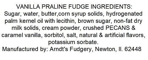 Home Made Creamy Vanilla Praline Fudge - 1 1/2 Lb Box