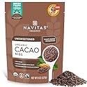 Navitas Organics Cacao Nibs - Unsweetened Dark Chocolate Crunch - Antioxidants, Minerals, Fiber - For Trail Mix, Baking & More - USDA Organic, Fairtrade, Non GMO, Gluten Free, Non-alkalized (8oz. Bag 76 Servings)