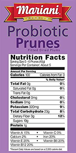 Probiotic Prunes - Two 6 oz Packages of Dried Prunes Plus Our Prunes Recipe Book - Great Value