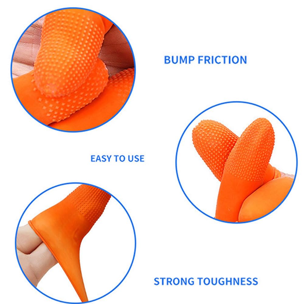 JuxLux 50 Pack Jewelry Making Finger Cots Reusable Finger Cot Anti-Static Finger Glove Protector Non-Slip Jewelry Polisher Finger Protective Cover