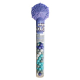 Original Chocolatey Candies in Cane with Snowflake Topper - 1.5 oz, Metallic White, Blue, Purple & Green Candies, Festive Lavender Tube for Holiday