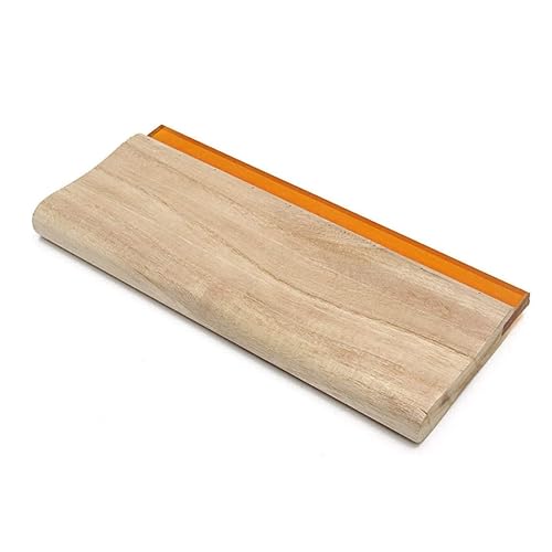 TECHTONGDA 13inch Screen Printing Squeegee Wood Handle Blade Ink Scraper Rubber Tools 75 Durometer 33cm Oiliness