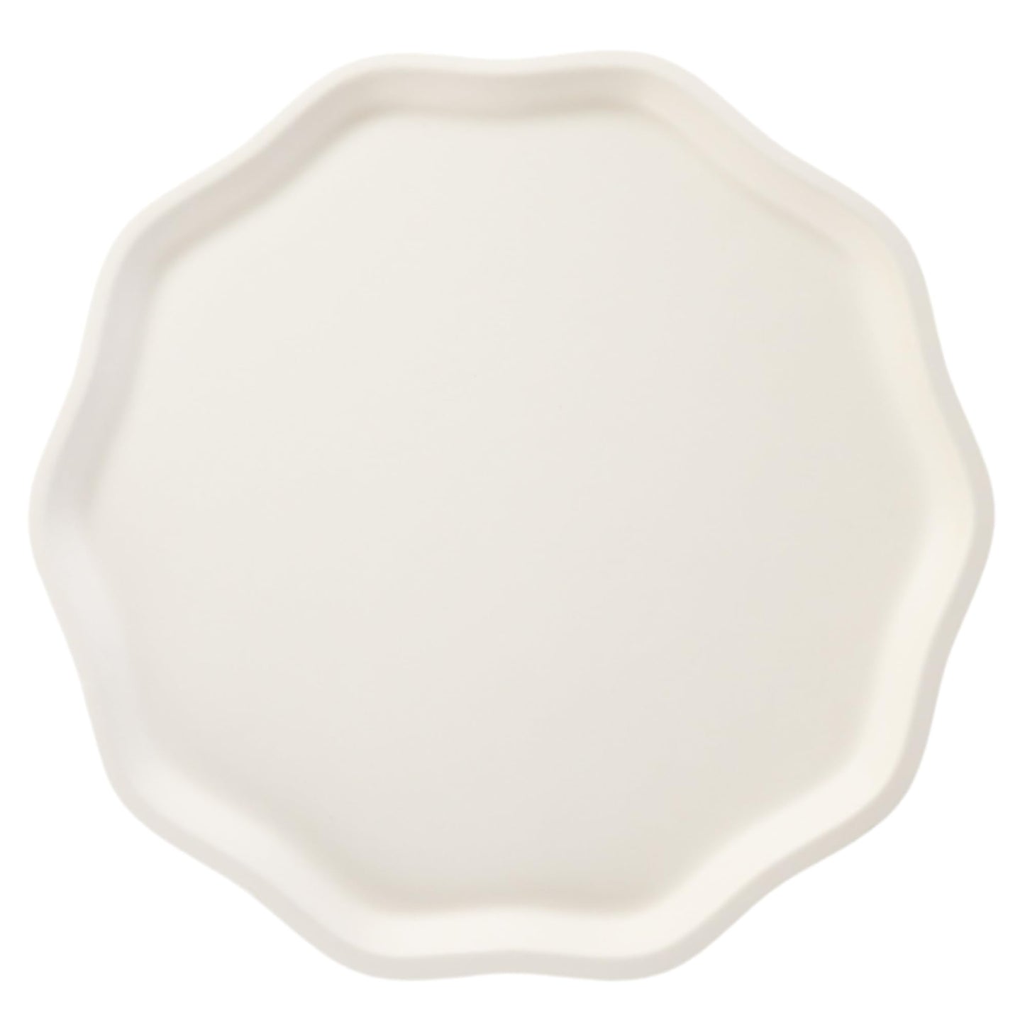 Bonjour Fte French Crme Compostable Dinner Plates | Sturdy Disposable Plates for Baby & Bridal Showers | Premium 10.5" Large Size, Pack of 8 |