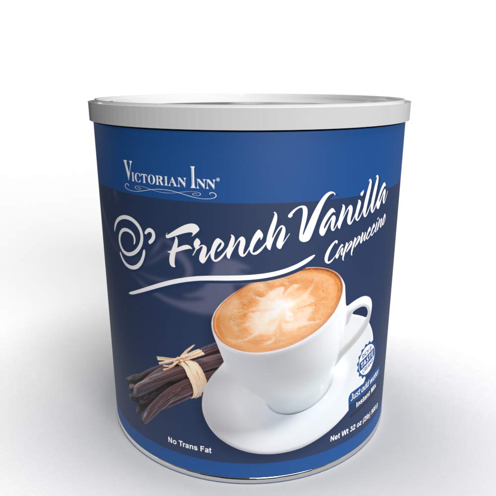 Victorian Inn Instant Cappuccino - French Vanilla Flavor - Creamy & Delightful Coffee Mix - Great Hot, Cold, or Blended - Creamy Flavor - 2 Pound