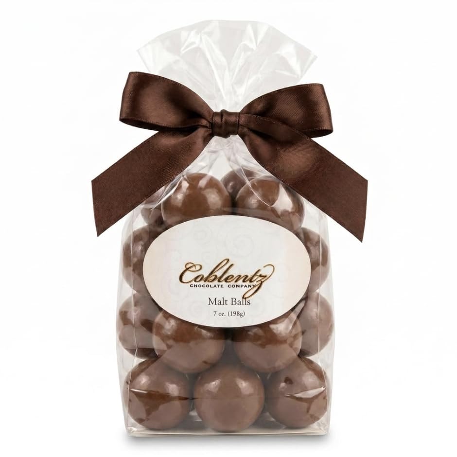 Coblentz Chocolate Milk Chocolate Malt Balls Gift Bag with Bow, 7 Oz