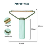 Pet Hair Remover Portable,Dual-Head Cleaner for Carpet, Car, and Fur?Carpet Cleaner?Reusable Lint Remover for Dogs and Cats,3 Color Options (Cyan)