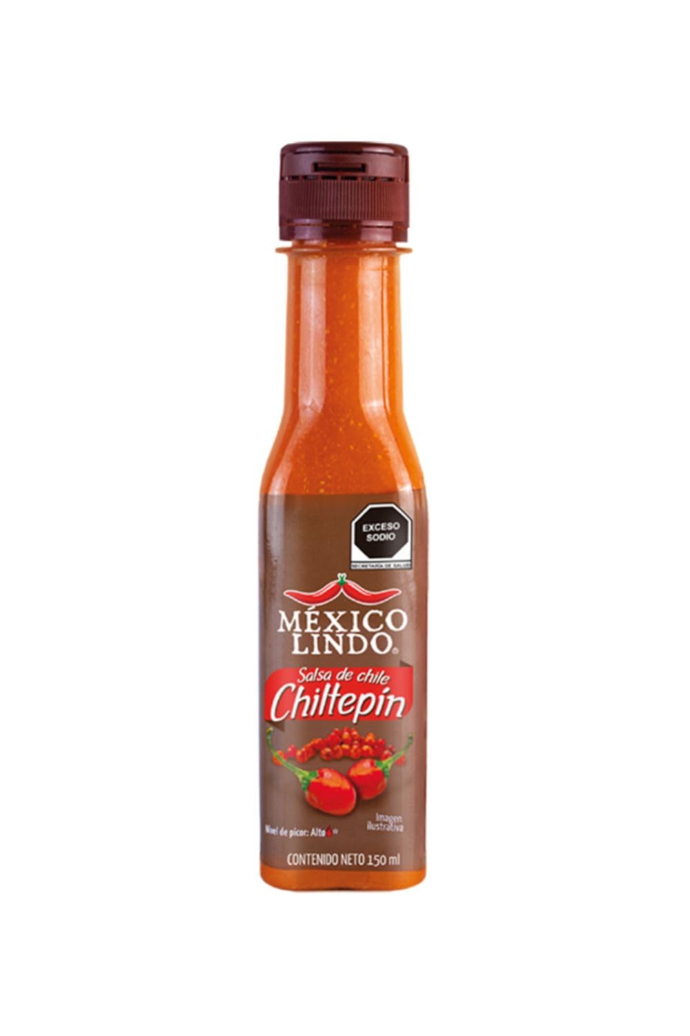 Mexico Lindo Chiltepin Hot Sauce | 14,200 Scoville Level | Traditional Spicy Flavor | 5 Fl Oz Bottle (Pack of 1)