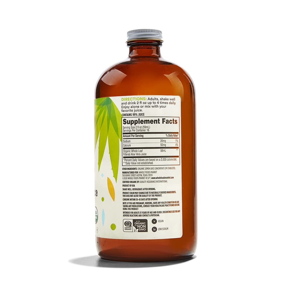 365 by Whole Foods Market, Organic Whole Leaf Aloe Vera Juice, 32 Fl Oz