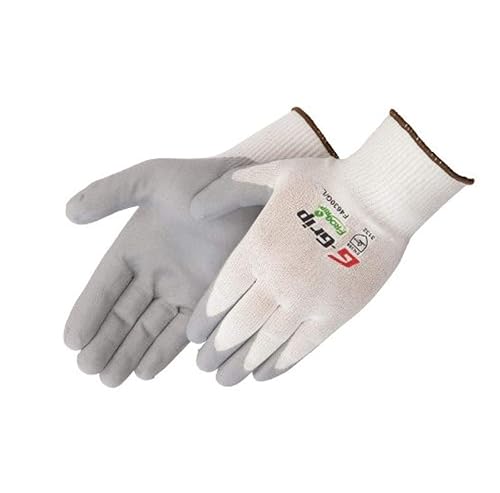Liberty Glove & Safety F4630GC/2XL G-Grip Nitrile Foam Palm Coated Plain Knit Glove with White Nylon Shell, 2X-Large, Gray (Pack of 12)