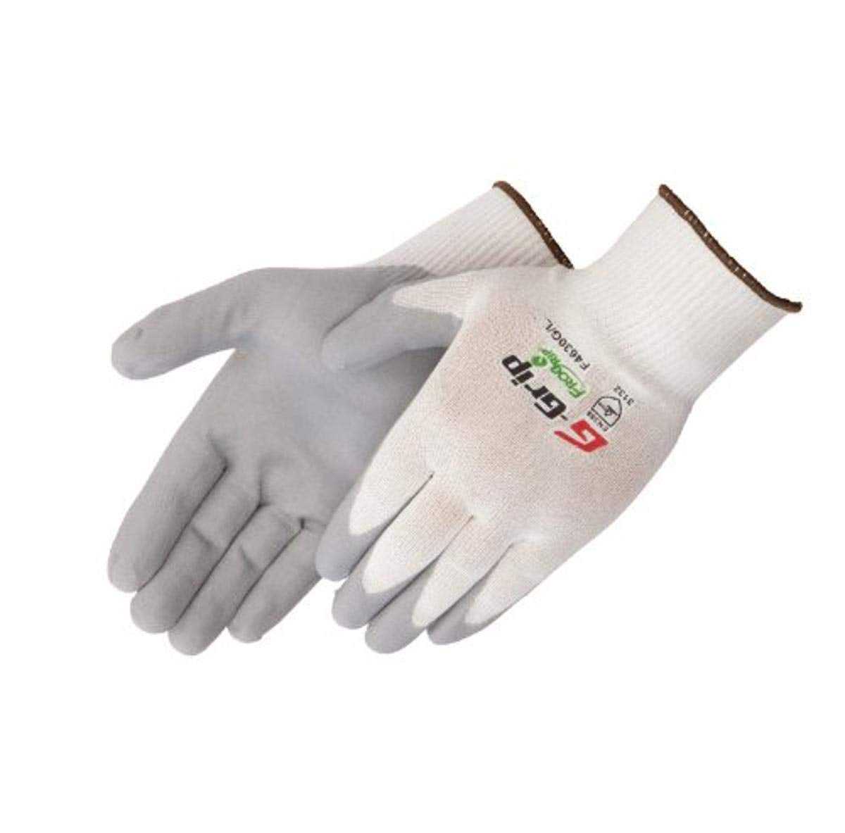 Liberty Glove & Safety F4630GC/2XL G-Grip Nitrile Foam Palm Coated Plain Knit Glove with White Nylon Shell, 2X-Large, Gray (Pack of 12)