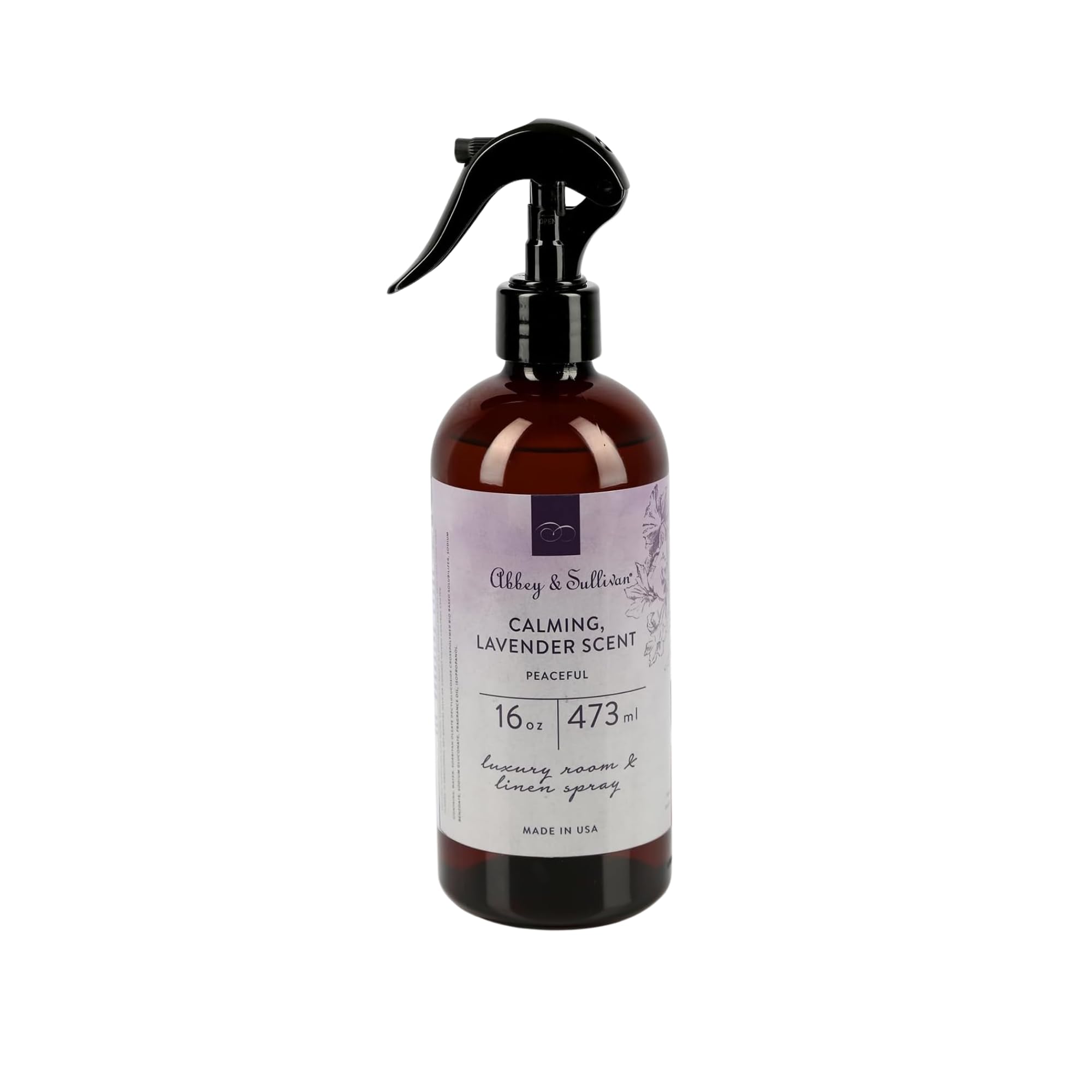 Abbey & Sullivan Odor Eliminating and Refreshing Linen and Room Spray, Peaceful, 16 oz