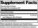 American Saffron & Slippery Elm Glycerite Liquid Extract (1:5) - Vanilla Flavored (1 oz, ZIN: 522029) - 3 Pack