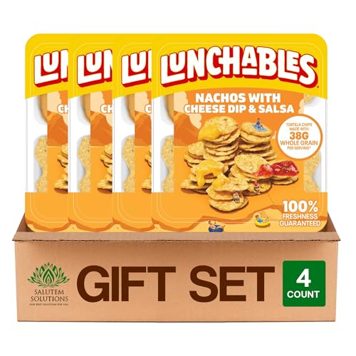 Salutem Vita - Nachos Cheese Dip & Salsa Snack Kit, 4.4 oz, Gift Set - Pack of 4