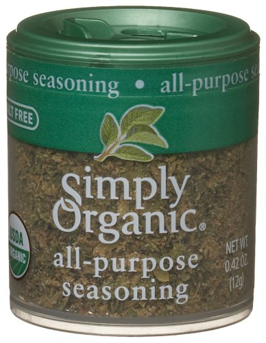 Simply Organic All-Purpose Seasoning, Certified Organic, Kosher, Mini Spices | 0.42 Ounce (Pack of 6)