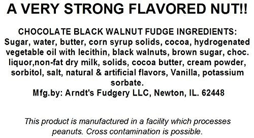 Home Made Creamy Chocolate Black Walnut Fudge - 1 1/2 Lb Box