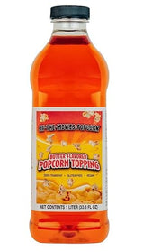 At-The-Movies-Popcorn® Buttery Flavor Popcorn Topping (1 Liter) - Movie Theater Butter Popcorn Oil, Vegan, Gluten Free, Non GMO, Zero Trans Fat, Rich