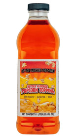 At-The-Movies-Popcorn® Buttery Flavor Popcorn Topping (1 Liter) - Movie Theater Butter Popcorn Oil, Vegan, Gluten Free, Non GMO, Zero Trans Fat, Rich